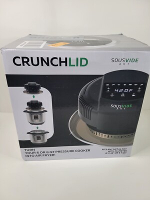 Air Fryer Sous Vide Art ''Crunch Lid'' Turn Your Pressure Cooker 8 qt Instant Pot