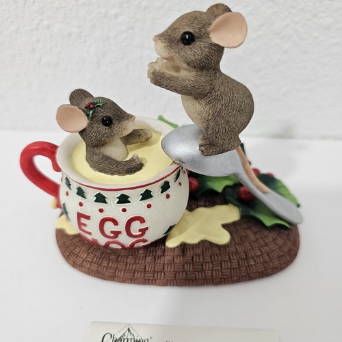 Charming Tails Holiday Dive Into the Holidays Eggnog Mice Mouse 87/208 - Picture 5 of 10