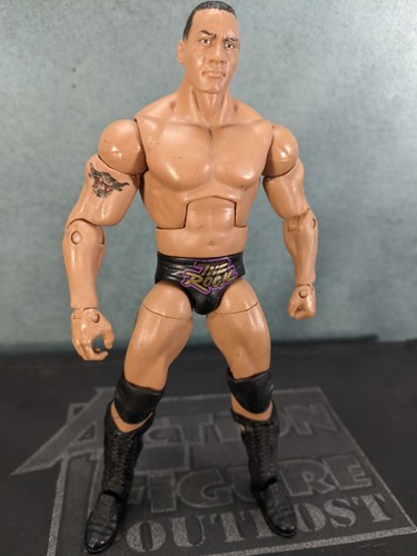 Figura de acción de lucha libre profesional The Rock 2010 WWE luchador Mattel MOMENTOS DEFINITORIOS - Imagen 2 de 4