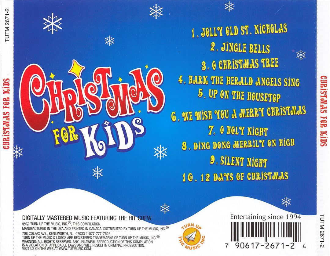 Christmas for Kids CD Turn up The Music 12 Days of Chistmas