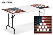 Universal Boardgame Folding Table Top Games Decal Sticker Beer Pong Mats USA