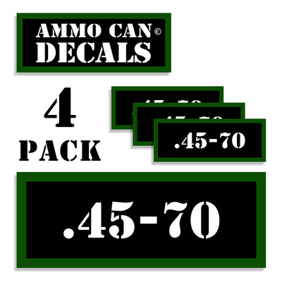 45-70 Ammo Can 4x Labels Ammunition Case 3''x1.15'' stickers decals 4 pack