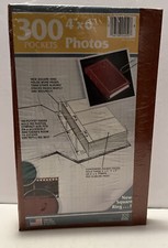 Vintage Photo Album Large Capacity 300PC 4X6 Pictures Family Album Maroon New OS