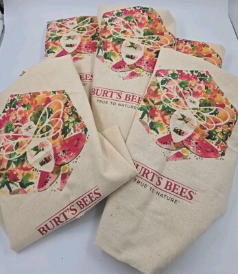 5 x Burts Bees True To Nature wiederverwendbare Tragetaschen, neu & unbenutzt 