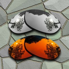 Chrome Titanium Red Orange Polarized Lenses Replacement for-Costa Del Mar Fathom
