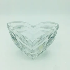 MIKASA Germany Art Deco Style Lead Crystal Hand Blown Candle Holder w/Sticker