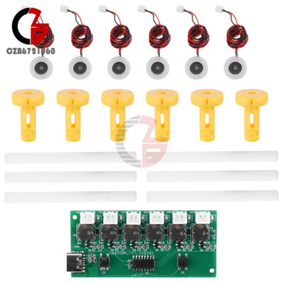 Type-C DC5V DIY Ultrasonic Mist Maker 6 Channel Atomizing Module Humidifier 3W