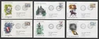 Denmark R62 6 FDC 1974 6v Birds Flowers Orienteering Sport