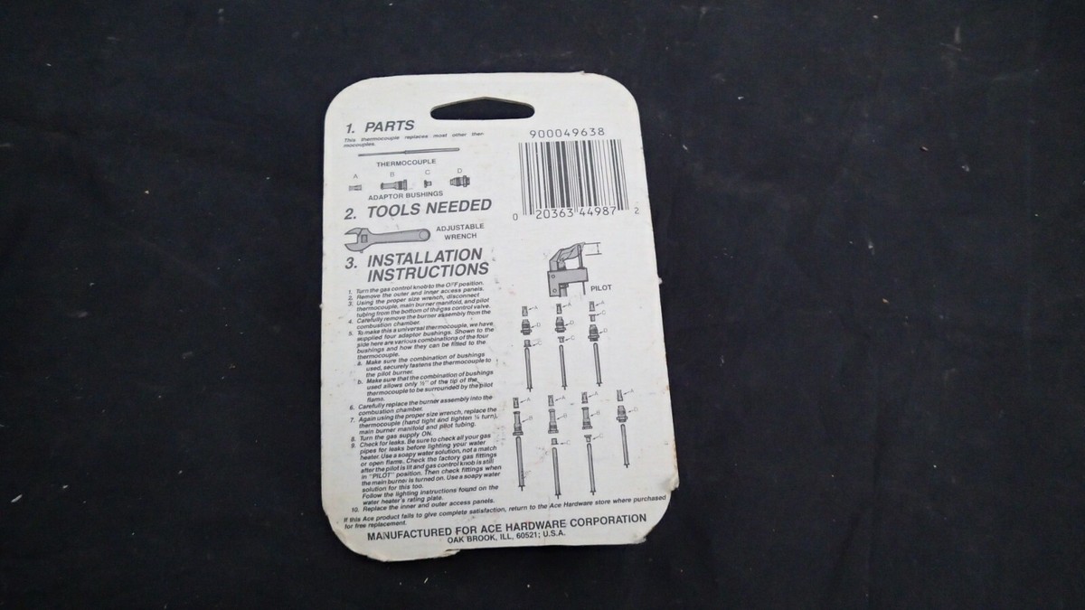 ACE Copper 30u0026#034; Universal Thermocouple Kit for Gas Furnace or Gas Water  Heater | eBay