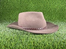 Akubra Stockman Bushman Australian Hat Santone Fawn Sz 6 7/8 55 Medium