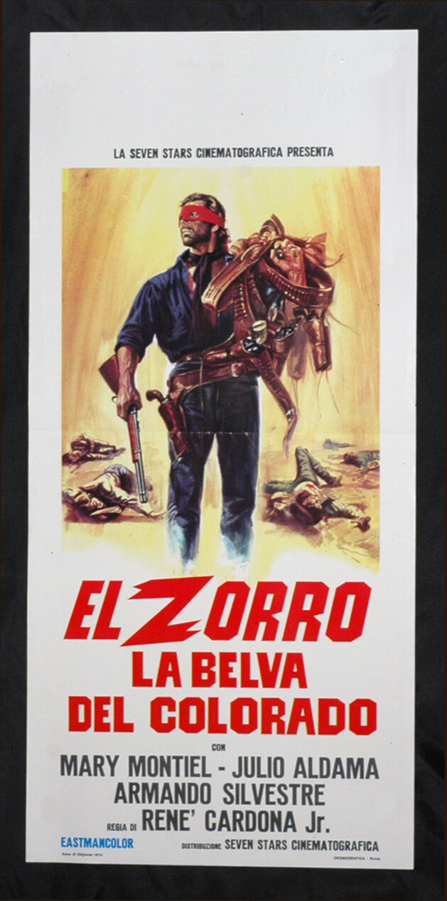 Locandina originale film EL ZORRO LA BELVA DEL COLORADO (1974) - Regia di René Cardona Jr.