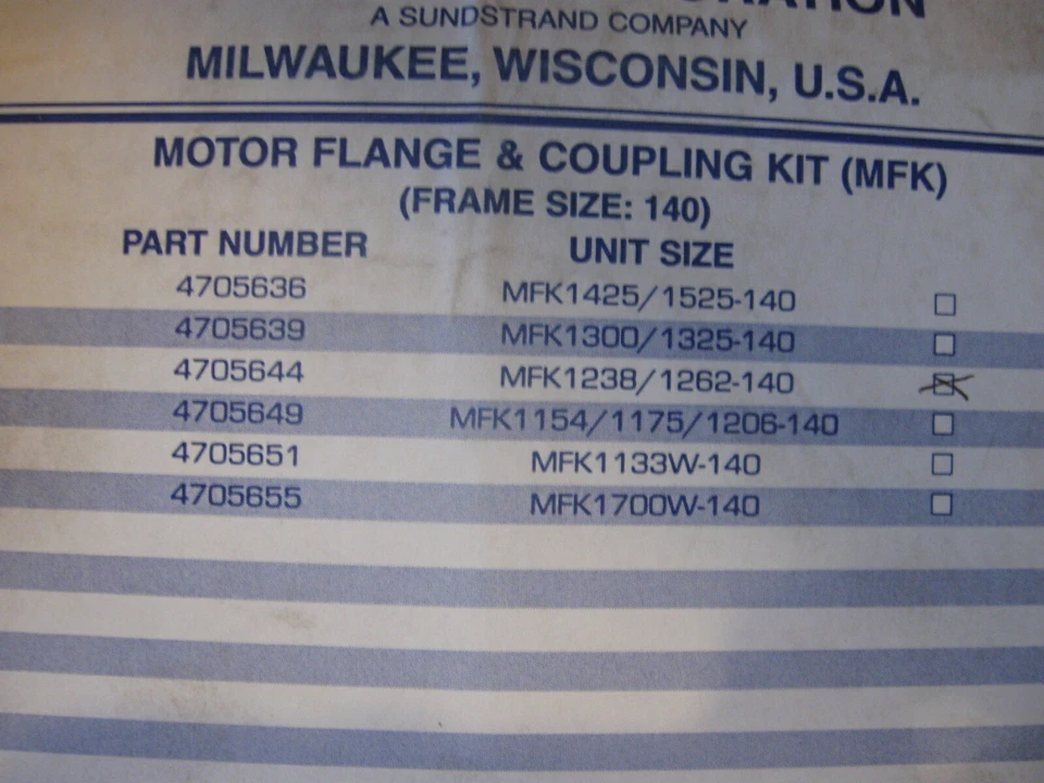 NEW RARE Falk Omnibox Motor Flange & Coupling Kit # MFK1238 / 1262-140 - Image 2 of 3