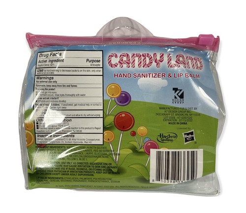 Candy Land Kids Gift Set Hand Soap 3 fl oz, Lip Balm 0.12 oz Kit In w/Travel Bag - Picture 2 of 4