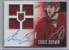2013-14 Panini Prime Quad Jersey Rookie Auto Chris Brown RC Auto /199 Phoenix