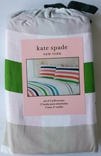 KATE SPADE Standard Pillowcase Pair CANDY STRIPE New
