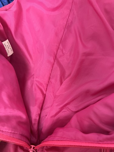 Vintage Toddler Girl's Sleeveless Bright Pink Pull-On Snowpant Overalls Size 12M - Picture 10 of 11