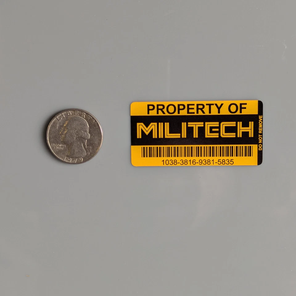 Militech Asset Tags (Vinyl Decal Sticker, Car laptop window arasaka Cyberpunk) - Image 3 of 4