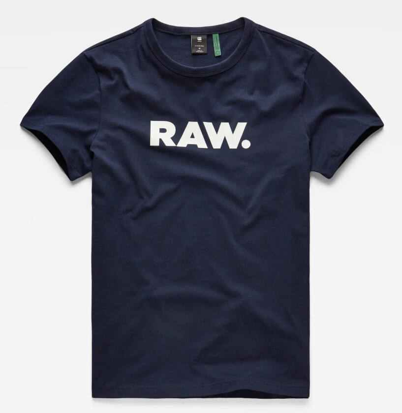 blue and white g star shirt