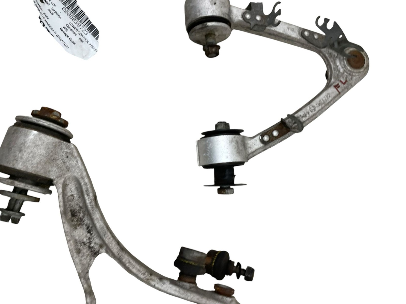2008-2016 MASERATI GRANTURISMO FRONT LEFT UPPER & LOWER CONTROL ARM SET (2) OEM