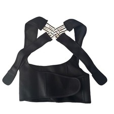 Black Neoprene Adjustable Posture Corrector Back Shoulder Support Adult