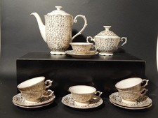 ANTICO SERVIZIO DA CAFFE' PORCELLANA E ORO ZECCHINO SCHWARZENHAMMER BAVARIA