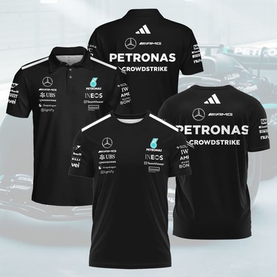 SALE HOT! 2025 Team Mer.cedes-AMG Petronas F1 Black, Sixe S - 5XL For Fans