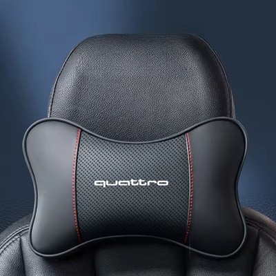 Für Audi Quattro Auto Car Schwarz Autositz Nackenkissen Auto Kopfstütze NEW