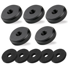 1/4" Female Thumb Nuts with Rubber Pads, 5Pc Thumb Wheel Lock Nut Adapter, Anti-
