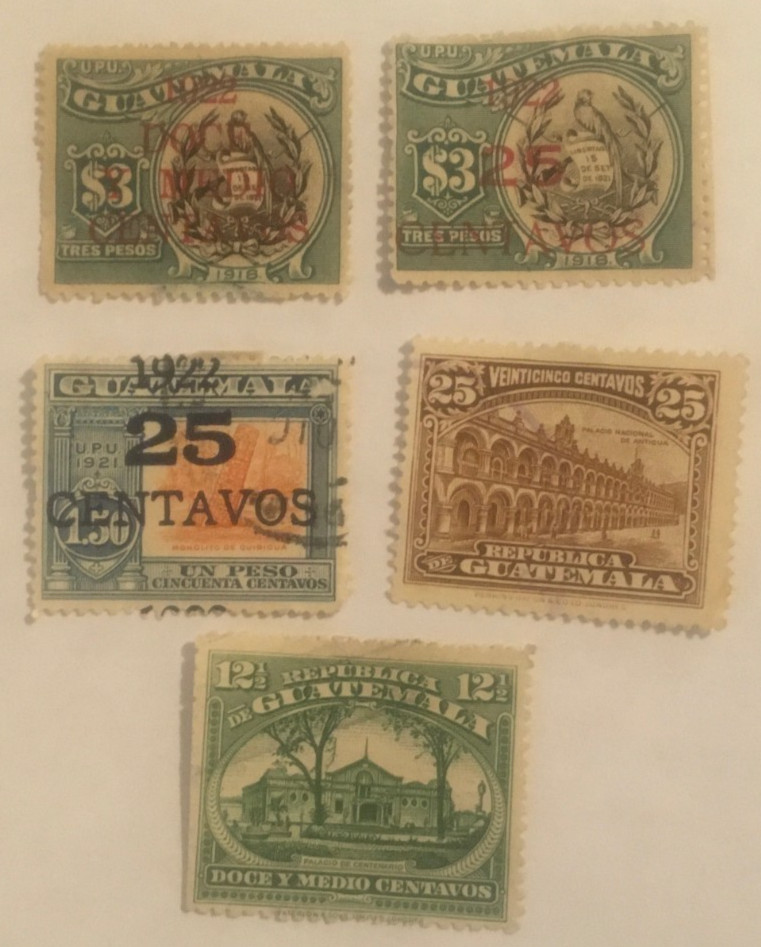 GUATEMALA STAMPS  , 1922 ,  Surcharge  Issues,  used 5926a
