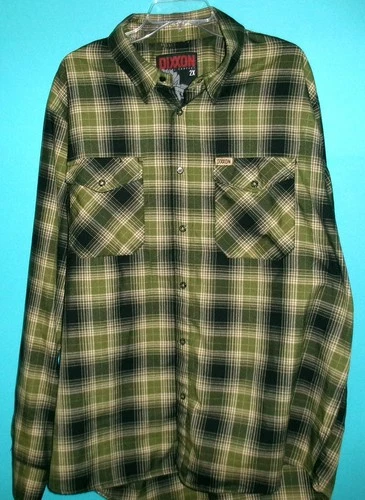 DIXXON ACTION MEN’S FLANNEL SHIRT SNAP BUTTON 2XL EUC SOLD OUT! S228