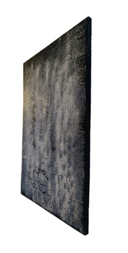 Black White Modern Abstract Painting Contemporary Decor Fine Art Silver Grey - Picture 5 of 11