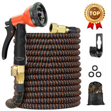 25/50/75/100 FT Expandable Leakproof Lightweight No-Kink Water Hose UPGRADED