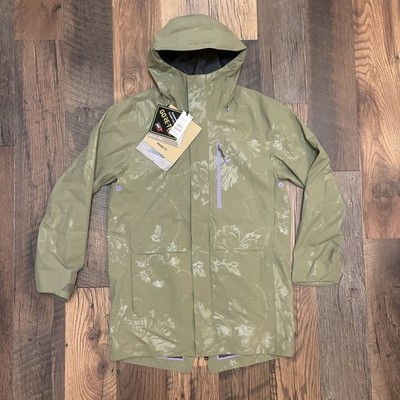 Mine 77 Burton Gore-Tex rain parka, paclite unisex medium, Covert Green Floral ￼