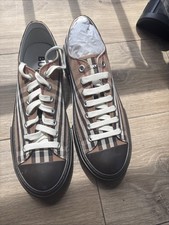 Zapatillas Hombre Burberry Gabardina Abedul Marrón Negro Talla 45’s