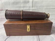 Spyglass Monocular Telescope Brass With Case