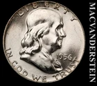 1956 Silver Franklin Half Dollar - Choice Gem Brilliant Unc  Lustrous  #L6578