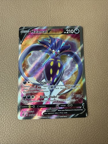 Pokémon Malamar V 186/192 Swsh02: Rebel Clash Ultra Rare Full Art Holo 210HP