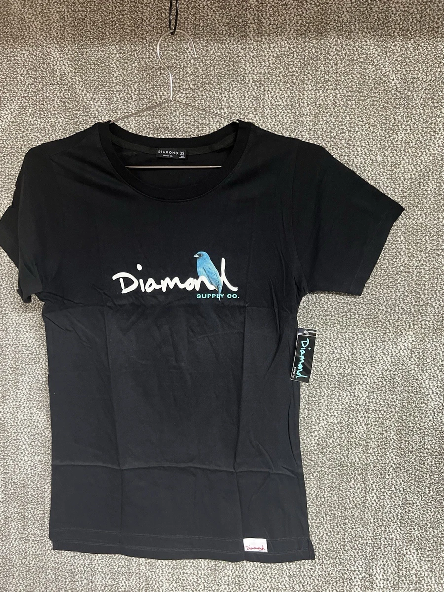 T-shirt Manches Longues Diamond Supply Co – Bleu – Taille L – Graphique – État Parfait