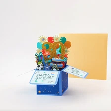Happy 30th Birthday Surprise Box - Pop Up Birthday Greeting Card with Envelope