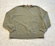 Nike The Athletic Dept Olive Green Fleece Crewneck Sweatshirt Men  s 2XL