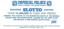 Imperial Palace Casino - Las Vegas, NV - Vintage Paper Coupon