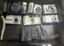 VTG Digital Camera Lot of 6 Canon Sony Fujifilm Pentax Minolta UNTESTED AS-IS