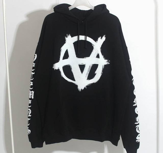 vetements 21FW Anarchy Oversized Hoodie Black 24583797