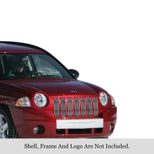 For Jeep Compass 07-10 APG 7-Pc Polished 8x6 mm Horizontal Billet Main Grille