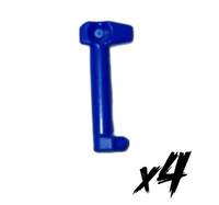 4X Lego 61190D • Antenne Helm Antenna • Blue