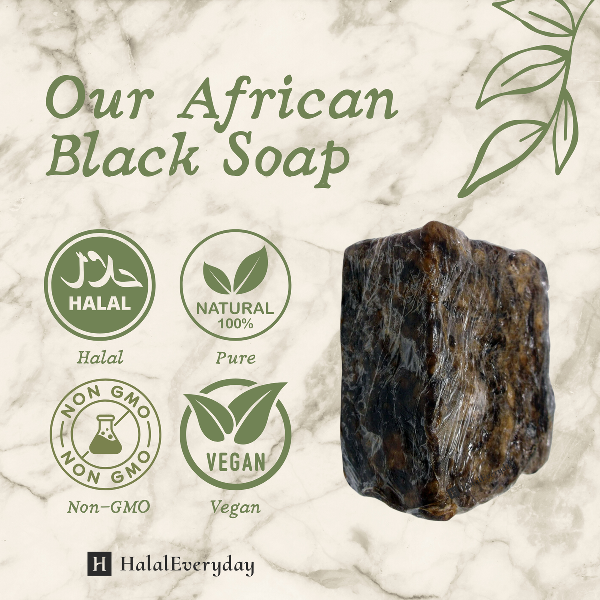 Pure Raw African BLACK SOAP Organic From GHANA - Premium Quality CHOOSE SIZE aus