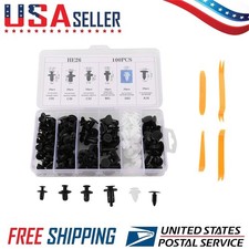 100pcs Trunk Screw Rivets Set Car Bumper Fender For Auto Plastic Fastener Clips