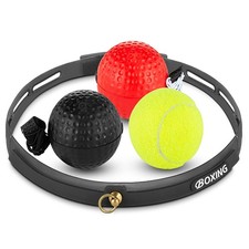 Knatpunff Boxing Reflex Ball for Adults and Kids - React Black, red, yellow