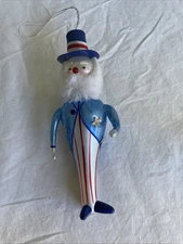 VTG De Carlini Uncle Sam Christmas Ornament