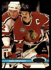 1991-92 Topps Stadium Club Dirk Graham #181 Chicago Blackhawks NHL Hockey Base